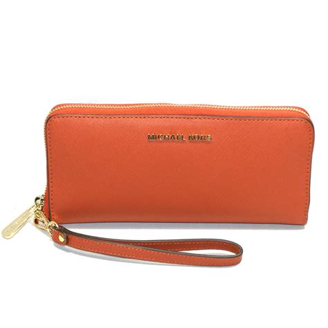 michael kors jet set leather continental wristlet|Michael Kors wristlet purse.